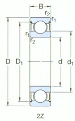 SKF-W628/5-2Z-深溝球軸承