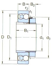 SKF-1305EKTN9-自動調(diào)心球軸承